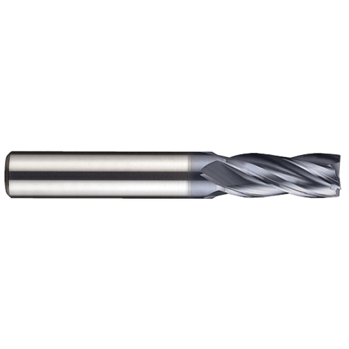 ‎Square End End Mill; 7/16″ Dia. × 1-3/16″ LOC × 1/2″ Shank Dia. × 3″ OAL ; 4 FL ; Carbide ; AlCrN ; Series GMF25